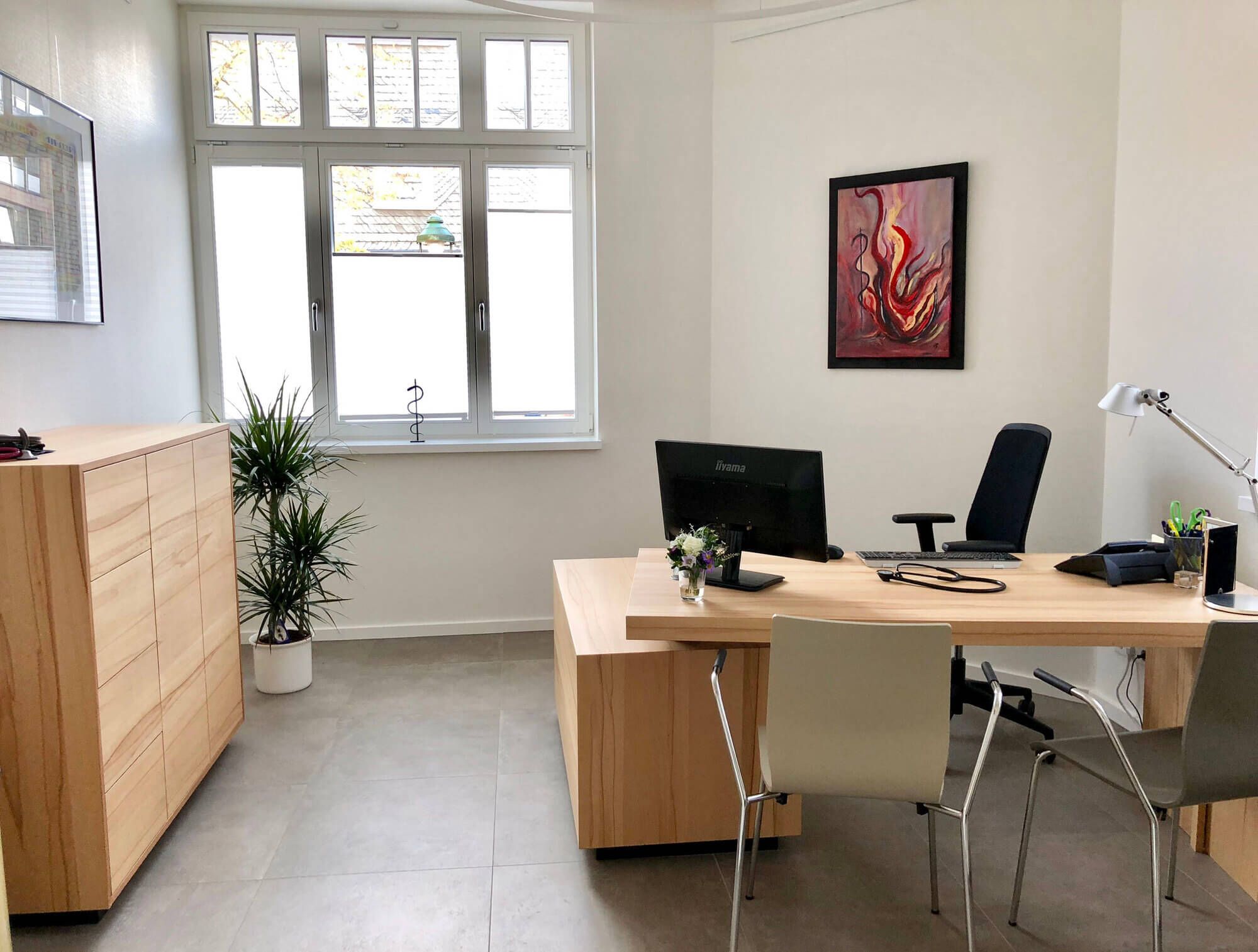 Innenaufnahme der Schwanenpraxis Olpe